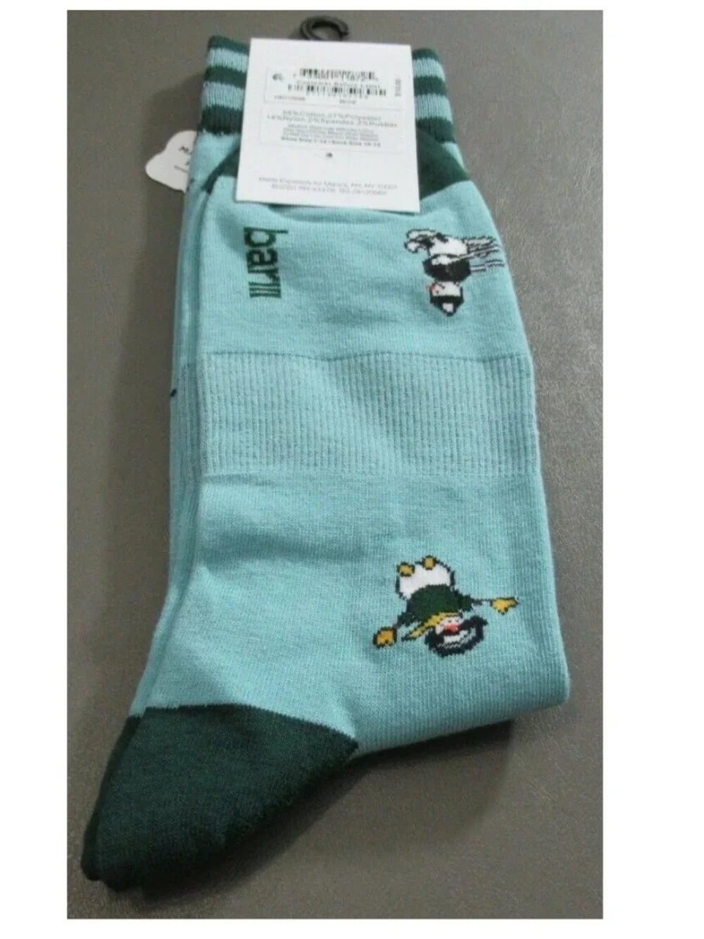Bar III Men's 1-Pair Casual Novelty Socks, Blue Holiday Snowman, Shoe Size 7-12